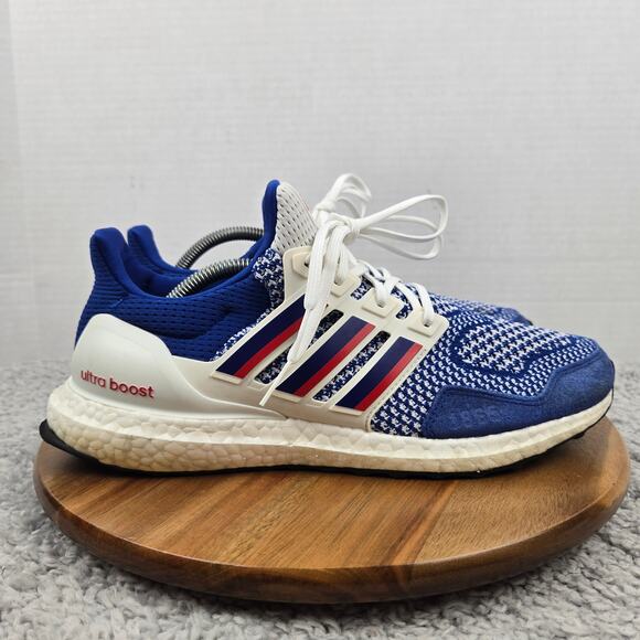 Adidas Mens 10 Ultra Boost 1.0 Kansas Jayhawks Blue White Gym Running Shoe main image 13